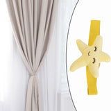 Maxbell Elastic Window Curtain Tiebacks Curtain Clip for Balcony Bedroom Decoration Yellow Star