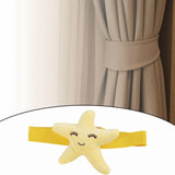 Maxbell Elastic Window Curtain Tiebacks Curtain Clip for Balcony Bedroom Decoration Yellow Star