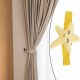 Maxbell Elastic Window Curtain Tiebacks Curtain Clip for Balcony Bedroom Decoration Yellow Star