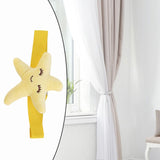 Maxbell Elastic Window Curtain Tiebacks Curtain Clip for Balcony Bedroom Decoration Yellow Star