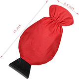 Maxbell Scratch Free Car Ice Scraper with Glove Extendable Wiper Deicer for SUV Red