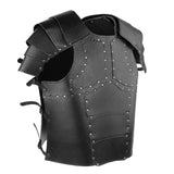 Maxbell PU Costume Cosplay Decors Men Women Gothic Steampunk Knight Body Armors Black