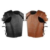 Maxbell PU Costume Cosplay Decors Men Women Gothic Steampunk Knight Body Armors Black