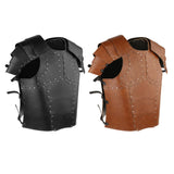 Maxbell PU Costume Cosplay Decors Men Women Gothic Steampunk Knight Body Armors Black