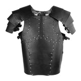 Maxbell PU Costume Cosplay Decors Men Women Gothic Steampunk Knight Body Armors Black