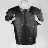 Maxbell PU Costume Cosplay Decors Men Women Gothic Steampunk Knight Body Armors Black