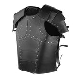 Maxbell PU Costume Cosplay Decors Men Women Gothic Steampunk Knight Body Armors Black
