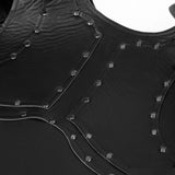 Maxbell PU Costume Cosplay Decors Men Women Gothic Steampunk Knight Body Armors Black