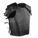 Maxbell PU Costume Cosplay Decors Men Women Gothic Steampunk Knight Body Armors Black