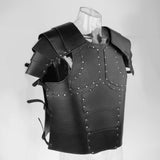 Maxbell PU Costume Cosplay Decors Men Women Gothic Steampunk Knight Body Armors Black