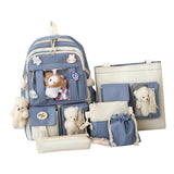 Maxbell 5x Women Backpack School Bag Travel Work Bag Gift Student Rucksack Casual Blue