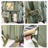 Maxbell Women Backpack School Bag Laptop Side Pockets Girls Teenager Gift green