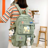 Maxbell Women Backpack School Bag Laptop Side Pockets Girls Teenager Gift green