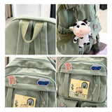 Maxbell Women Backpack School Bag Laptop Side Pockets Girls Teenager Gift green