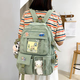 Maxbell Women Backpack School Bag Laptop Side Pockets Girls Teenager Gift green