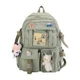 Maxbell Women Backpack School Bag Laptop Side Pockets Girls Teenager Gift green