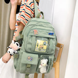 Maxbell Women Backpack School Bag Laptop Side Pockets Girls Teenager Gift green