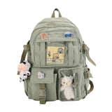 Maxbell Women Backpack School Bag Laptop Side Pockets Girls Teenager Gift green