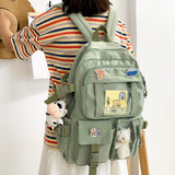 Maxbell Women Backpack School Bag Laptop Side Pockets Girls Teenager Gift green