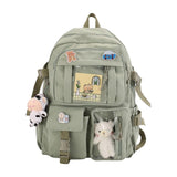 Maxbell Women Backpack School Bag Laptop Side Pockets Girls Teenager Gift green