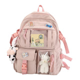 Maxbell Women Backpack School Bag Laptop Side Pockets Girls Teenager Gift pink