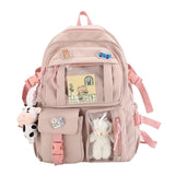 Maxbell Women Backpack School Bag Laptop Side Pockets Girls Teenager Gift pink
