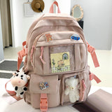 Maxbell Women Backpack School Bag Laptop Side Pockets Girls Teenager Gift pink