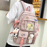Maxbell Women Backpack School Bag Laptop Side Pockets Girls Teenager Gift pink
