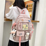 Maxbell Women Backpack School Bag Laptop Side Pockets Girls Teenager Gift pink