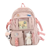 Maxbell Women Backpack School Bag Laptop Side Pockets Girls Teenager Gift pink