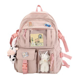 Maxbell Women Backpack School Bag Laptop Side Pockets Girls Teenager Gift pink