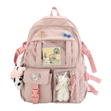 Maxbell Women Backpack School Bag Laptop Side Pockets Girls Teenager Gift pink