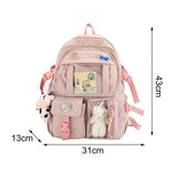 Maxbell Women Backpack School Bag Laptop Side Pockets Girls Teenager Gift pink
