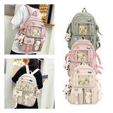 Maxbell Women Backpack School Bag Laptop Side Pockets Girls Teenager Gift white