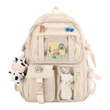 Maxbell Women Backpack School Bag Laptop Side Pockets Girls Teenager Gift white