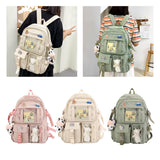 Maxbell Women Backpack School Bag Laptop Side Pockets Girls Teenager Gift white