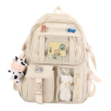 Maxbell Women Backpack School Bag Laptop Side Pockets Girls Teenager Gift white