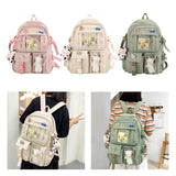 Maxbell Women Backpack School Bag Laptop Side Pockets Girls Teenager Gift white