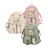 Maxbell Women Backpack School Bag Laptop Side Pockets Girls Teenager Gift white