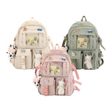 Maxbell Women Backpack School Bag Laptop Side Pockets Girls Teenager Gift white