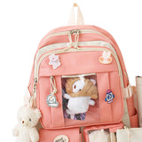 Maxbell 5x Women Backpack School Bag Travel Work Bag Gift Student Rucksack Casual Pink