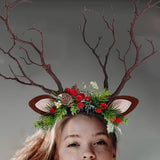 Maxbell Antlers Christmas Headband Ornaments Hair Band for Holiday Party Favors