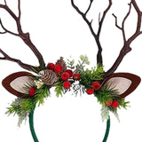 Maxbell Antlers Christmas Headband Ornaments Hair Band for Holiday Party Favors