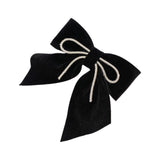 Maxbell Velvet Hair Bows Hair Clips French Hair Barrettes Headwear Girls Toddlers Black