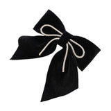 Maxbell Velvet Hair Bows Hair Clips French Hair Barrettes Headwear Girls Toddlers Black