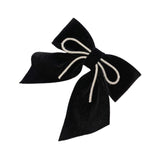 Maxbell Velvet Hair Bows Hair Clips French Hair Barrettes Headwear Girls Toddlers Black
