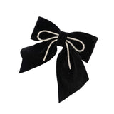 Maxbell Velvet Hair Bows Hair Clips French Hair Barrettes Headwear Girls Toddlers Black