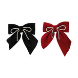 Maxbell Velvet Hair Bows Hair Clips French Hair Barrettes Headwear Girls Toddlers Black