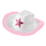 Maxbell Women Cowboy Hat Cloth Hat for Bridal Holiday Costume Clothes Accessories