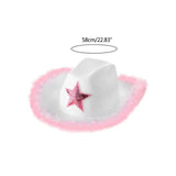 Maxbell Women Cowboy Hat Cloth Hat for Bridal Holiday Costume Clothes Accessories